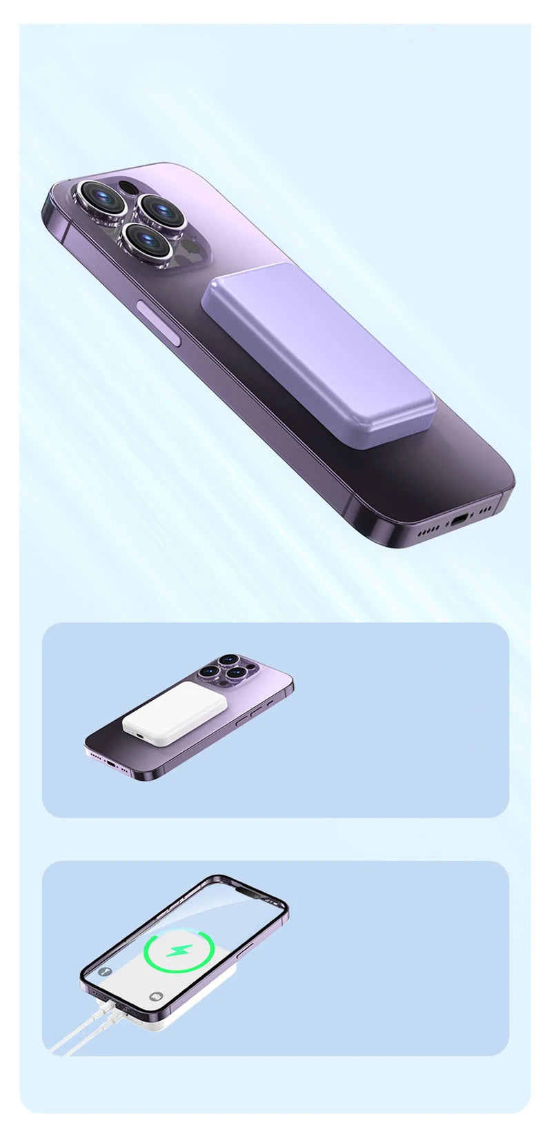 50000mAh Magnetic Power Bank Wireless PD 22.5W Fast Charger For Magsafe Portable Auxiliary Battery For iPhone 17 16 15 14 Xiaomi