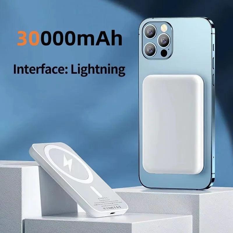 50000mAh Magnetic Power Bank Wireless PD 22.5W Fast Charger For Magsafe Portable Auxiliary Battery For iPhone 17 16 15 14 Xiaomi