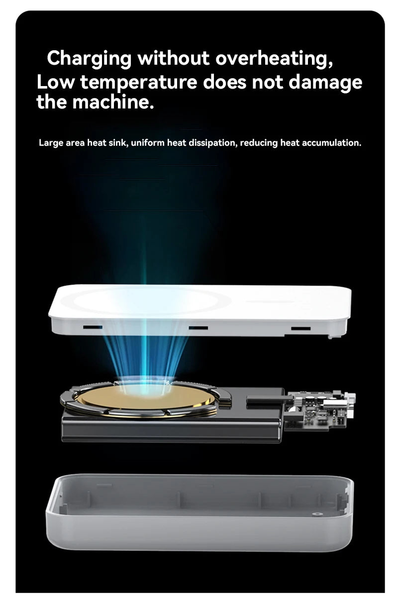 50000mAh Magnetic Power Bank Wireless PD 22.5W Fast Charger For Magsafe Portable Auxiliary Battery For iPhone 17 16 15 14 Xiaomi